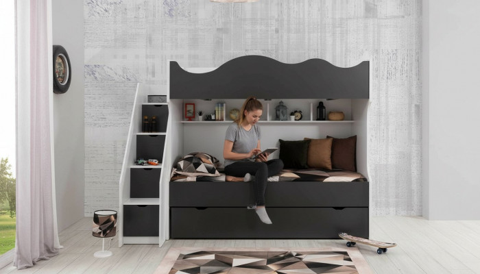 Stockbett Bett Kannerbett Kannermebel Grom Garnitur Modern Kanner