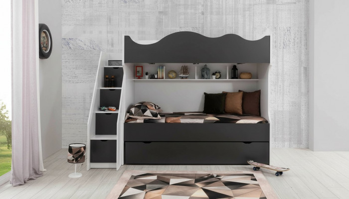 Stockbett Bett Kannerbett Kannermebel Grom Garnitur Modern Kanner