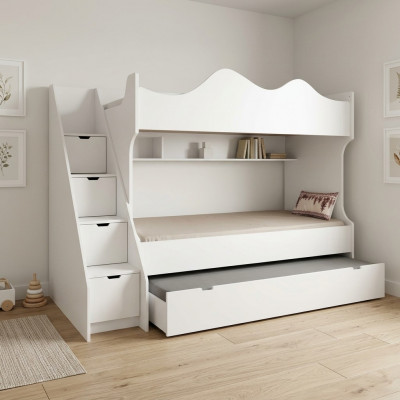 Wäisst Stockbett Kannerbett Bett Kannermeubel Garnitur Modern Kanner