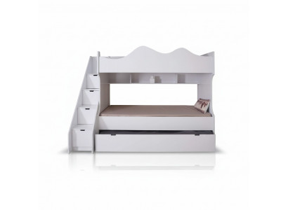 Wäisst Stockbett Kannerbett Bett Kannermeubel Garnitur Modern Kanner