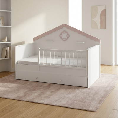 Kannerlafstall Bettercher Kannerbettercher Crèche Wäiss Holz Bett Modern