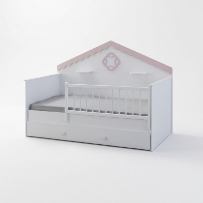 Kannerlafstall Bettercher Kannerbettercher Crèche Wäiss Holz Bett Modern