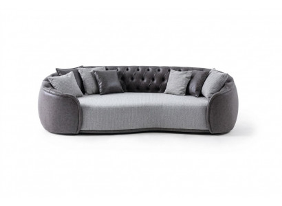 Zeitlos Eleganz Chesterfield Dräisëtzer Sofa 3 Sëtzer Gro Stoffsofa Stoff Polstersofa