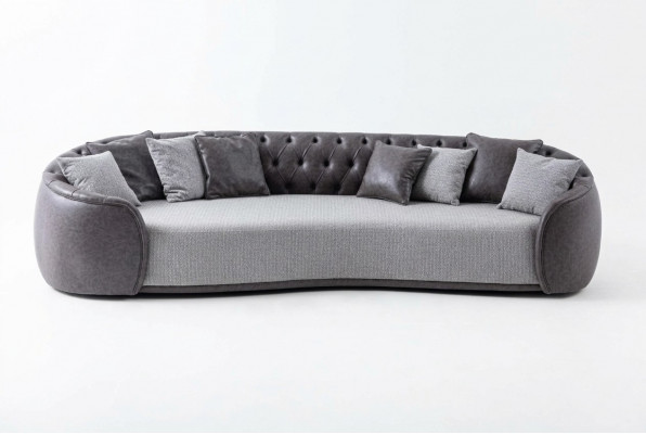 Viersëtzer Chesterfield Sofa 4 Sëtzer Gro Stoffsofa Stoff Polstersofa