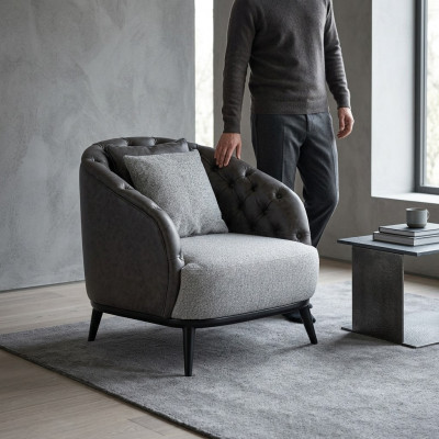 Design Fotell Einsitzer 1 Seetzung Stoffsessel Gro Design Chesterfield
