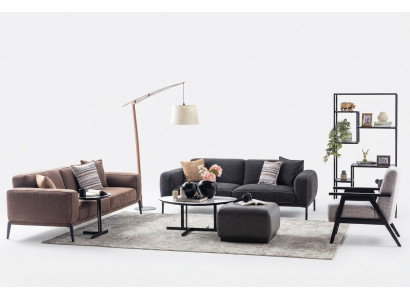 Canapé-Set Drësëtzeger Fauteuil Canapé Stoff 4stéck Stoffcanapé Méifaarweg 3+3+1+1