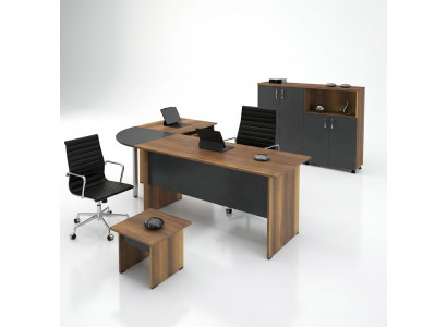 Computermiwwelen Schafftisch Büroplaze Eckbüroschafftisch 3tlg Holz Set Gro