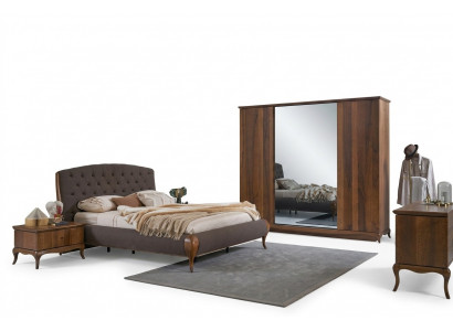 Komplett-Schlofkummer Bett Duebelbett Set 4 Stéck Schlofkummer Braun Nei