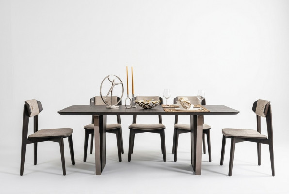 Iesszëmmer Iessgrupp Iesszëmmermiwwel Iesseck Set 8tlg Holz Braun Dësch