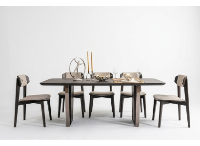 Iesszëmmer Iessgrupp Iesszëmmermiwwel Iesseck Set 8tlg Holz Braun Dësch
