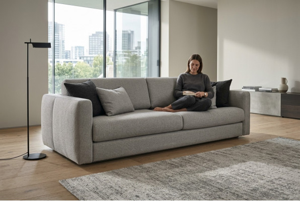 Couch Polstersofa Drësëtzer Sofa 3 Plazern Gro Stoff Stoffsofa Design