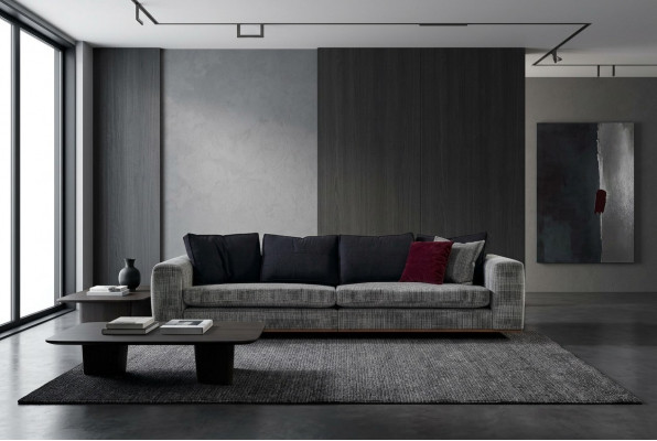 Viersëtzerg Sofa 4 Sëtz Couch Stoff Stoffsofa Polstersofa Modern