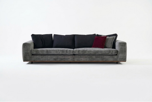 Viersëtzerg Sofa 4 Sëtz Couch Stoff Stoffsofa Polstersofa Modern