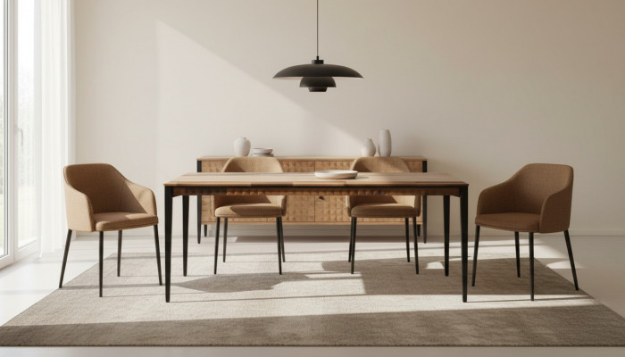 Iessdësch Dësch Iesszëmmert d'Dësch Iesszëmmer Holz Braun Iesszëmmermiwwel