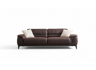 Polsterkanapee Dräisëtzer Couch Sofa 3 Sëtzer Brong Stoff Stoffsofa Sofas