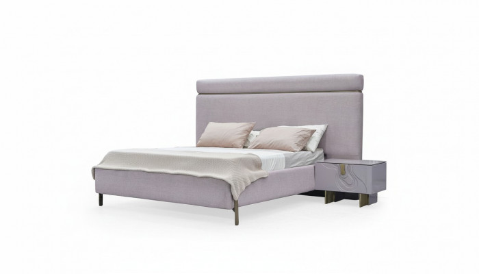 Komplett Schlofzëmmer Miwwel Duebelbett Bett Rosa Luxus Set 3 Deeler Holz