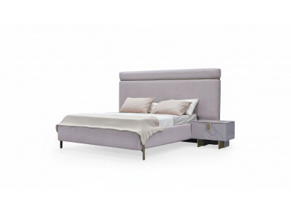 Komplett Schlofzëmmer Miwwel Duebelbett Bett Rosa Luxus Set 3 Deeler Holz