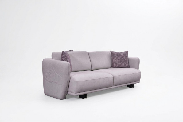 Dräisëtzer Canapé Sofa 3 Sëtzer Gro Stoff Stoffsofa Polstersofa Design