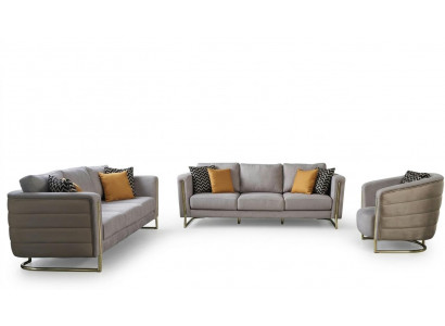 Couchgarnitur Stoffsofa Sofagarnitur Polstersofa Gro Modern Set 3tlg