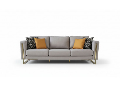 Dräisëtzer Canapé Sofa 3 Sëtzer Griich Stëbszofa Polstersofa Modern