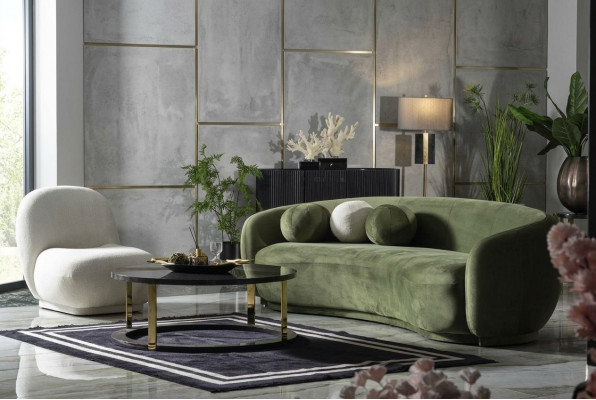 Garnitur Stoffsofa Sofagarnitur Polstersofa Modern Set 2-Stéck Rout Sofa