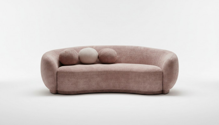 Dreisitzer Couch Sofa 3 Sëtzer Brong Stoff Stoffsofa Polstersofa Luxus