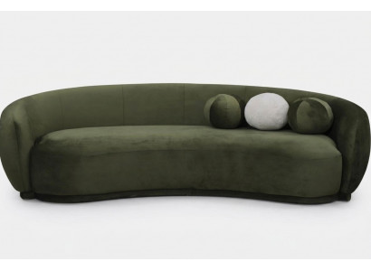 Stoffsofa Dräisëtzer Couch Sofa 3 Sëtzer Gréng Stoff Polstersofa Modern