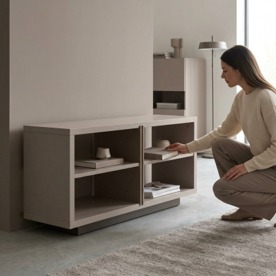 Regal Standregal Holzregal Haushaltsregal Bicherregal Holz Beige Nei