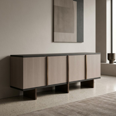 Sideboard Anrichte Kommode Holz Iesszëmmer Beige Schaf Holzschaf