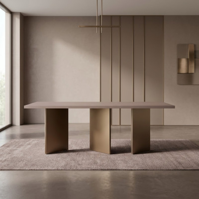 Iessdësch Iesszëmmerdësch Dësch Iesszëmmer Holz Beige Modern Miwwel Dëscher