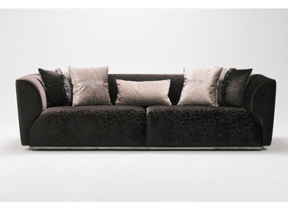 Dreisëtzer Sofa 3 Sëtzer Polstersofa Stoffsofa Modern Sofas Schwaarz