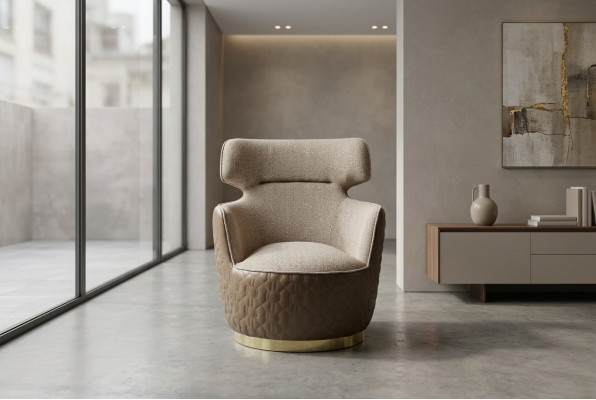 Ohrsessel Still Stoft Sëtz Eensëtzer Beige Clubsessel Modern