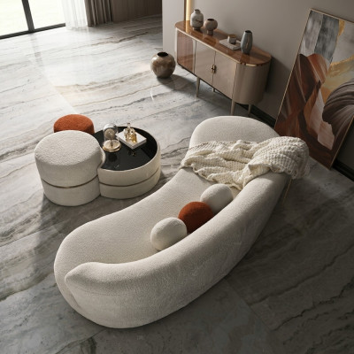 Grupp Polstersofa Drësëtzer Paff Sofa 3 Sëtzer Stoffsofa 4tlg Wäiss