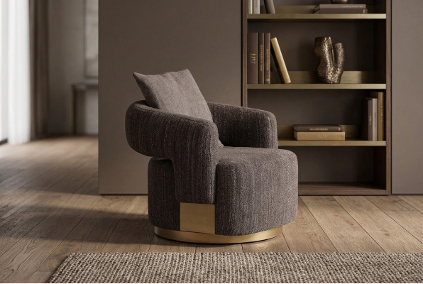 Fotell Eenzeler Sëtz Gro Holz Wunnzëmmer Fernseefotell Relaxfotell