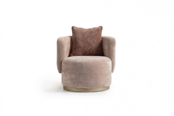 Sëtz Relaxsëtz Modern Beige Polster Stoff Sëtz Einsitzer Design