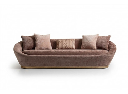 Dräisëtzeger Sofa 3-Sëtzer Stoffsofa Beige Luxus Polstersofa Canapé Stoff