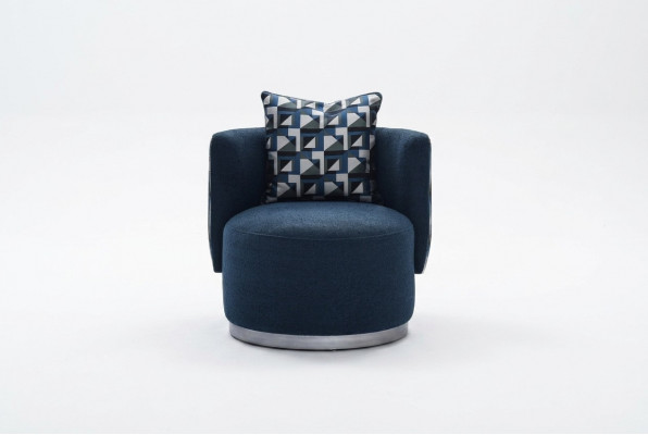 Relaxsessel Fauteuil Modern Blo Stëfter Stoff Sëtzgeleeënheet Design Modern