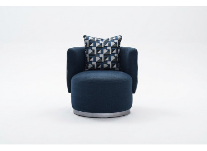 Relaxsessel Fauteuil Modern Blo Stëfter Stoff Sëtzgeleeënheet Design Modern
