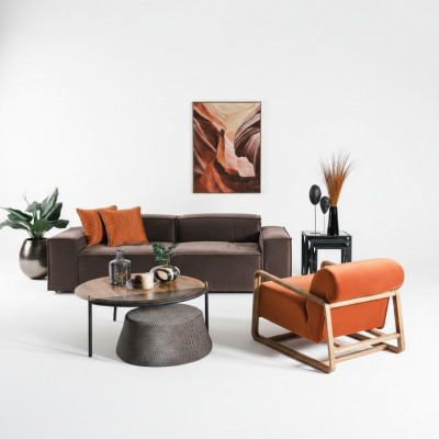 Canapé-Set Stoffcanapé Drësëtzeger Fotell Gro Couch-Set Canapé-Garnitur
