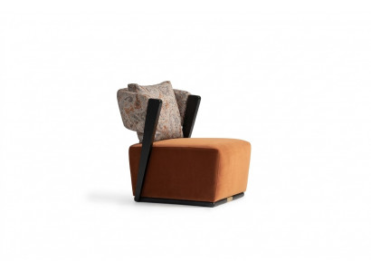 Sesselen Ouer-Sessel Cocktail-Sessel Relax-Sessel Orange Stoff Modern Sëtz.