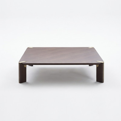 Canapé Table Säitendësch Wunnzëmmer Kaffisdësch Brong Holz Dësch