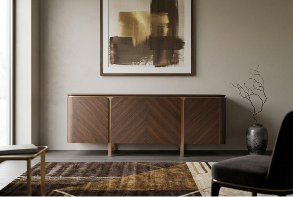 Anrichte Sideboard Kommode Schieferschaf Schaf Holz Braun Miwwelen
