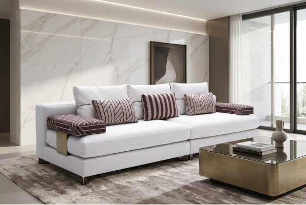 Canapé 4 Plazen Stoffsofa Canapé 4 Plazen Polstersofa Wäiss Canapéen Modern