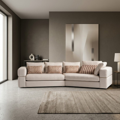 Ecksofa Stoffssofa Polstersofa Béisch Sofas Modern Wunnzëmmer Design