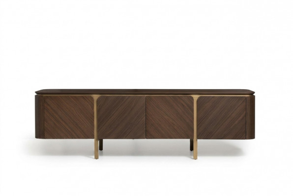 Sideboard RTV Lowboard TV Ständer Dësch Holz Braun Wunnwand Modern