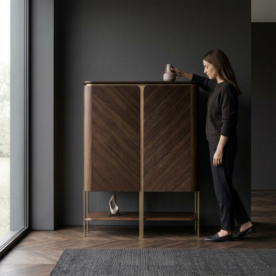 Barékas Schaf Holzechaf Holz Bar Braun Gedrénks Design Fläschen
