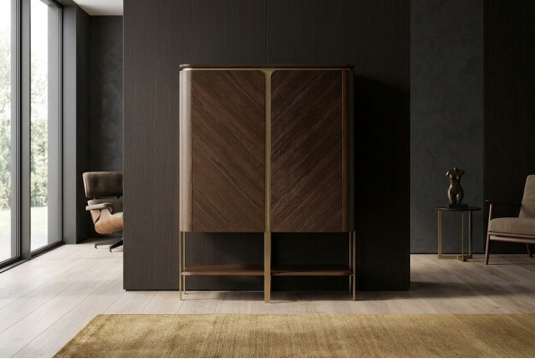 Barékas Schaf Holzechaf Holz Bar Braun Gedrénks Design Fläschen