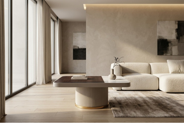 Couchtisch Beistelltisch Kaffisdësch Wunnzëmmer Sofa Dësch Wäiss