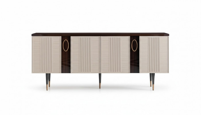 Sideboard Anrichte Kommode Holz Schaf Wäiss Design Iesszëmmer Miwwelen