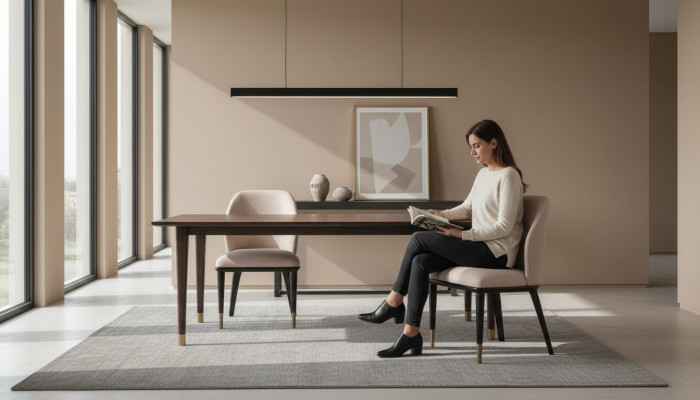 Luxus Iesszëmmer Still Kichen Still Modernen Design Stull Lehnstill Beige Nei